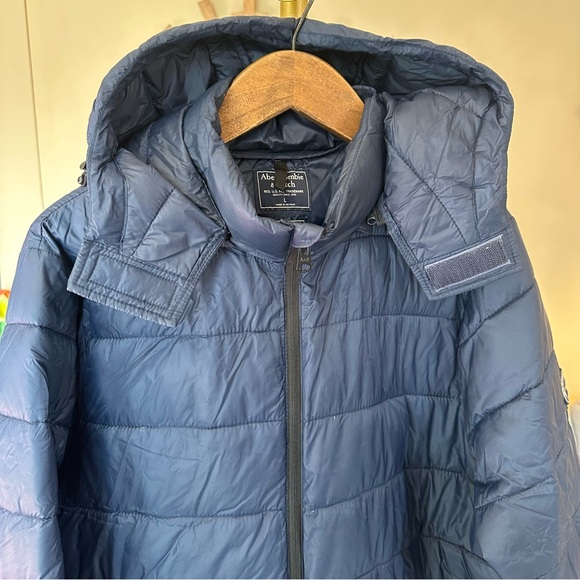 Abercrombie & Fitch Dark Blue Navy Puffer Jacket - Picture 2 of 5
